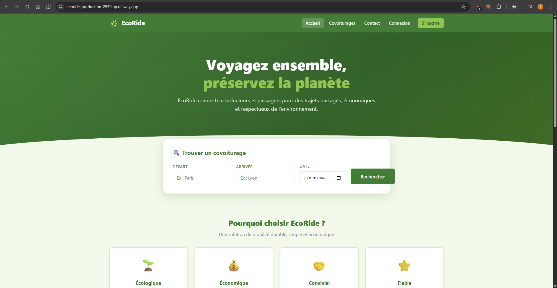 EcoRide app